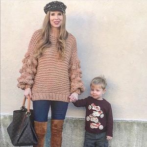 Goodnight macaroon pom pom sweater one size